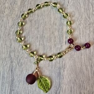 Fruit bracelet glass red fruit bead